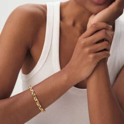 Bracelet Souple MAILLE MARTELÉE 9 Bracelet Souple MAILLE MARTELÉE -Agatha 02480321 157 TU M1