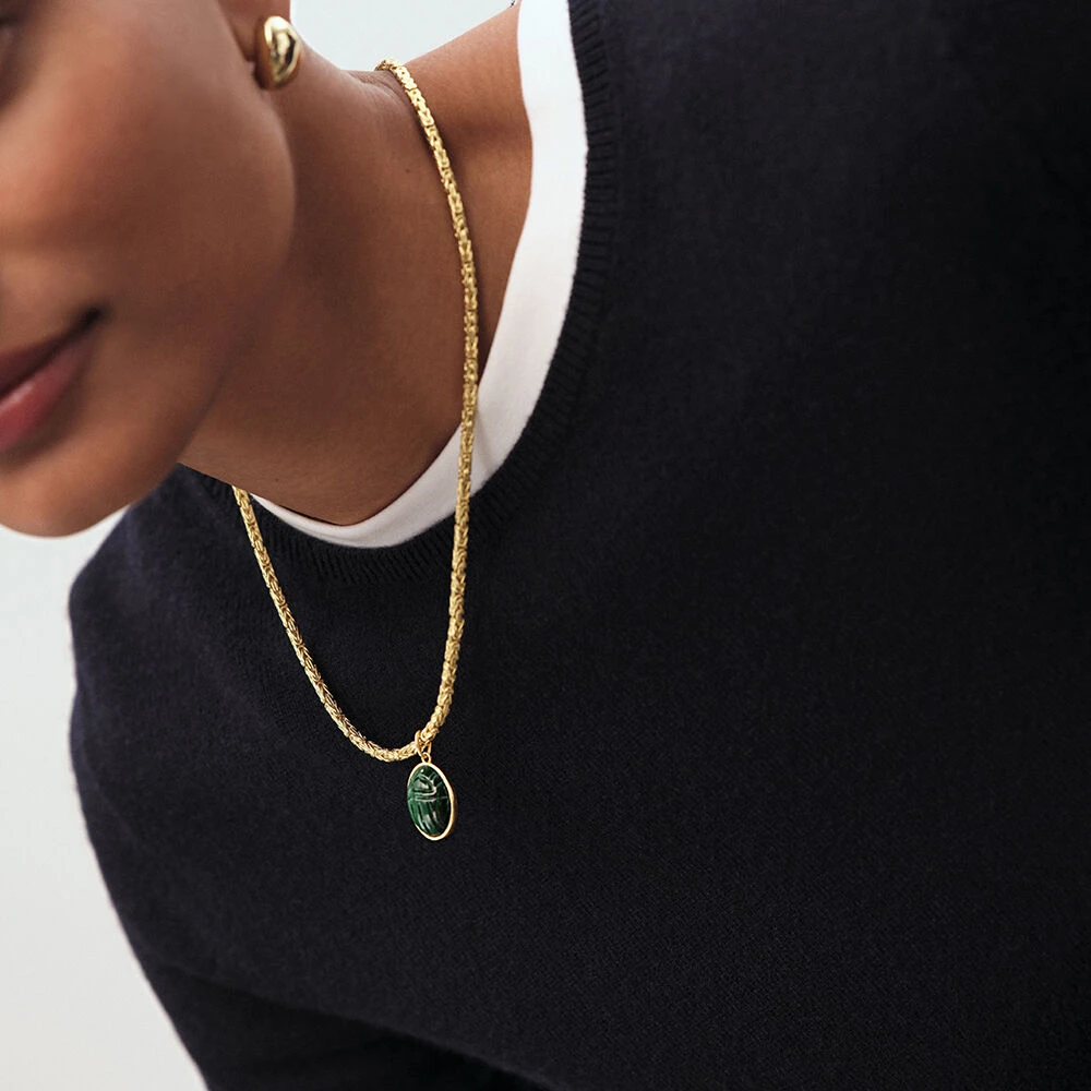 Pendentif SCARABÉ MALACHITE 6 Pendentif SCARABÉ MALACHITE – Image 6